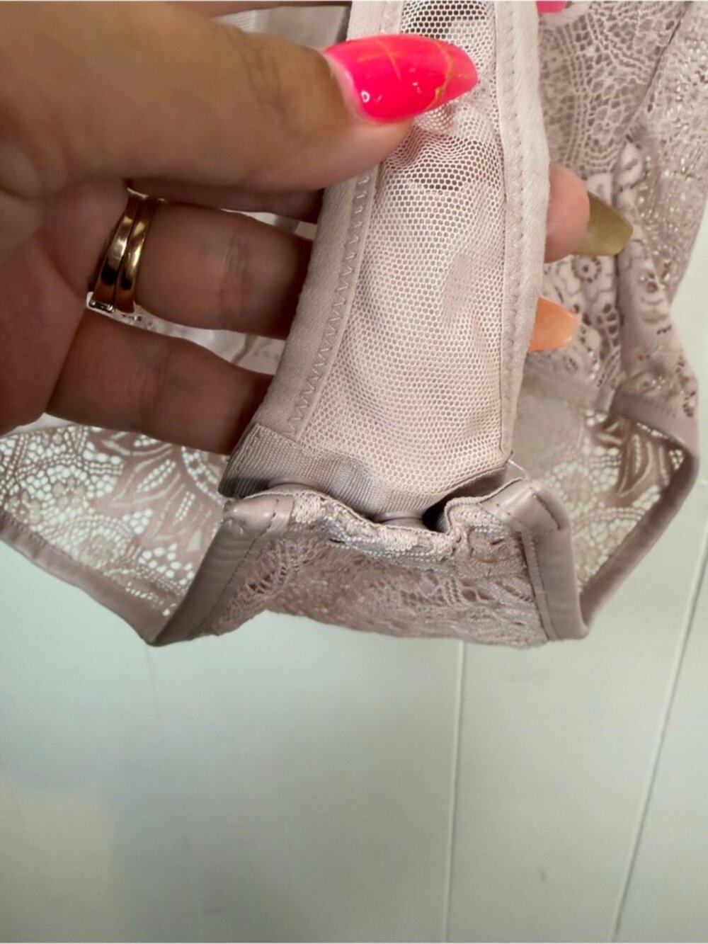 Victoria's Secret Lace Bodysuit Size Small Lilac Sheer Sweetheart Teddie Thong - Picture 7 of 8